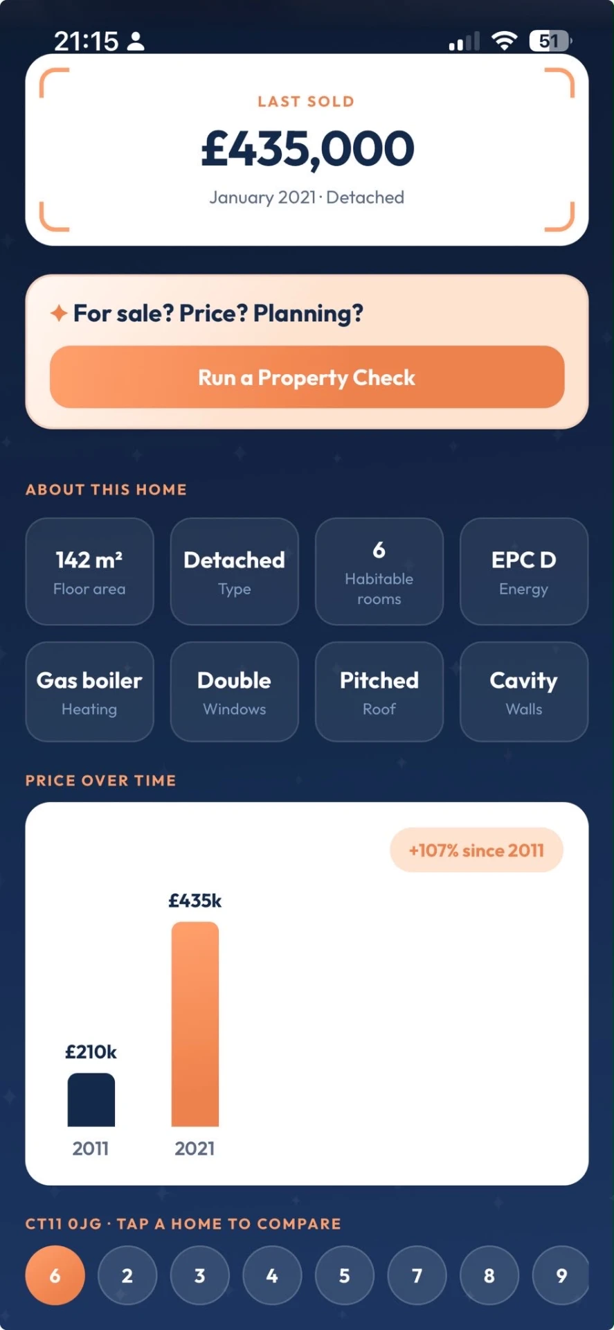PicAHome showing property information drawn from published records